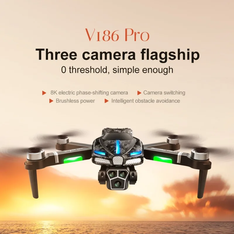 Fpv Drone Charger - Novo v186 pro drone profissional motor