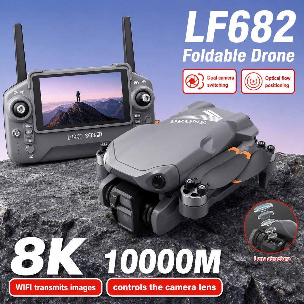 Fpv Drone Battery - Drone Aéreo LF682 com Câmeras Duplas